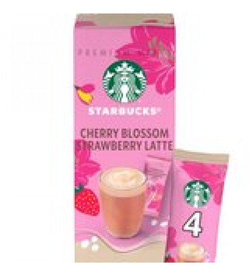 Starbucks® Cherry Blossom Strawberry Latte Premium Instant Coffee (4 Sticks Per Box)